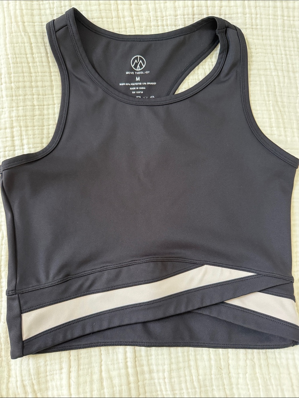 Racer back cropped tank for women